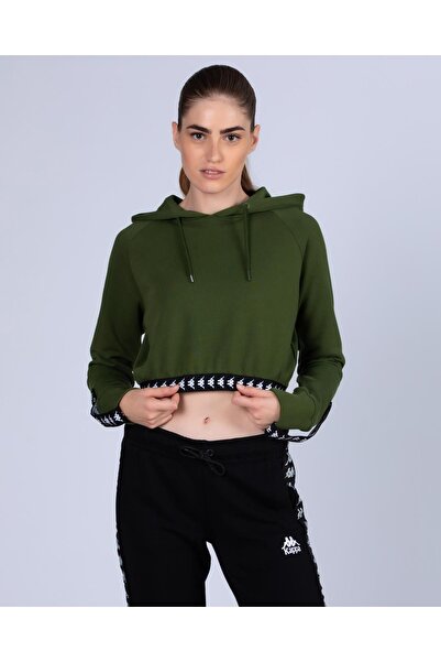 Kappa 222 Banda Vanity Γυναικεία πράσινο-μαύρη κουκούλα με κανονική εφαρμογή