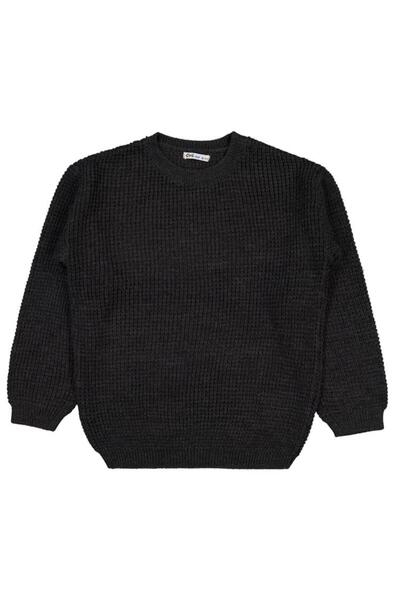 Civil Boys Waffle Knitted Sweater for Ages 10-13 - Gray13-14 Years Old