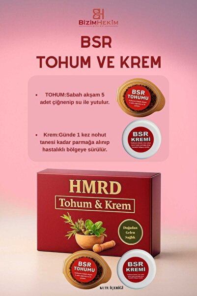 BİZİMHEKİM ŞİFA EVİ Bsr Tohum - Krem Bitkisel Hmrd Seti 2 Li