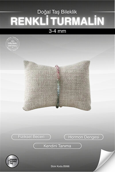 OSMANLI DEĞERLİ TAŞ Sertifikalı Florit Doğaltaş Bileklik 4 Mm, B996