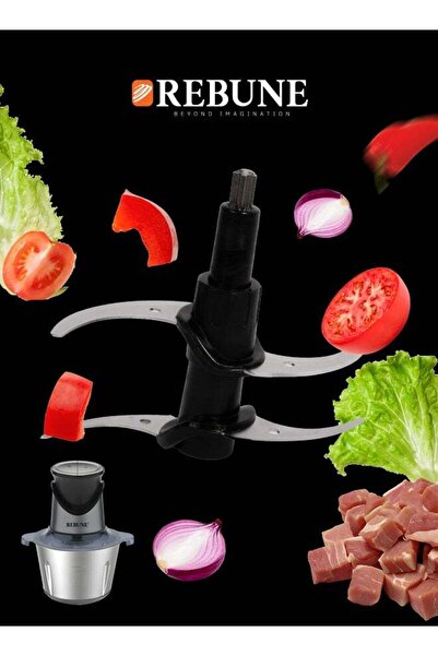 rebune Stainless steel meat and vegetable grinder, 2-liter capacity, 350 watts