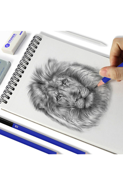 Generic Leon Home Sketching Pencil Set (35 Pieces) - Includes Sketchbook - Zippered Travel Case