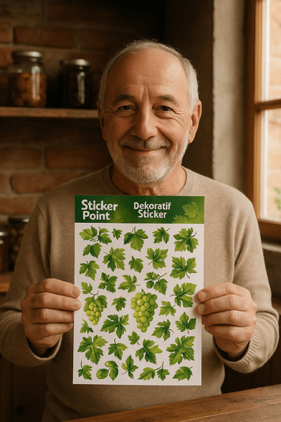 Artikel Grape and Vine Leaf Sticker Set (24 Pieces)