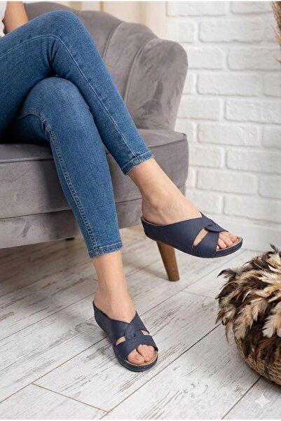 Neon Shoes Putu Women's Cross Comfort Model Daily Orthopedic Slippers Mother Middle Age Young Home & Outdoor Slippers