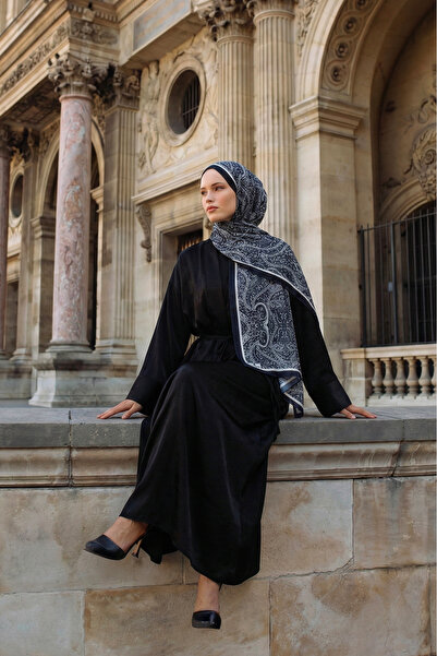 MOISCARF Pearl Palace șal superior cu modele etnice, negru