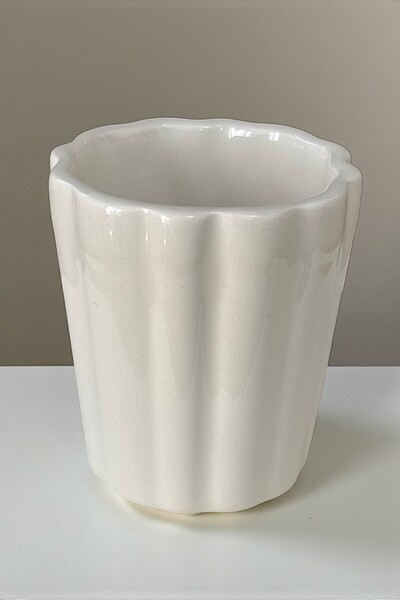 YUUGI CERAMIC كوب قهوة بيضاء باردة |   كوب قهوة بارد سيراميك مصنوع يدوياً – 2...