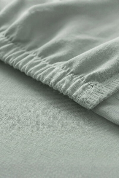 Anılsan Επίπεδο σεντόνι με πράσινο ελαστικό χρώμα Ranforce 100% βαμβακερό μονό/διπλό σεντόνι για το σπίτι, σεντόνι ξενοδοχείου