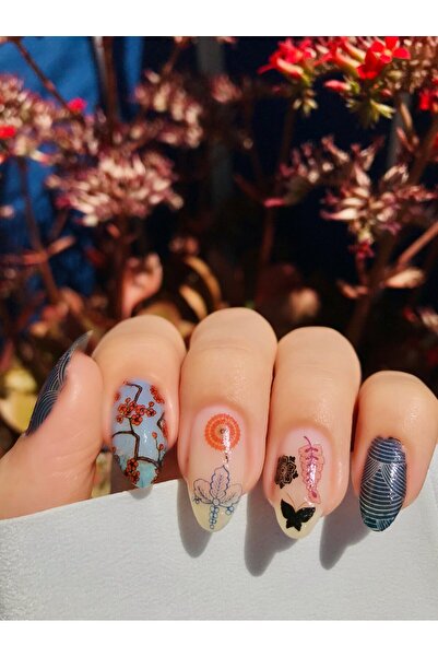 Artikel Japon Sembolik Şekiller Tırnak Dövmesi Tırnak Tattoo Nail Art  Tırnak Sticker