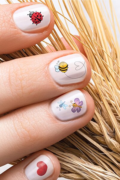 Artikel Arı Tırnak Dövmesi, Tırnak Tattoo, Nail Art, Tırnak Sticker