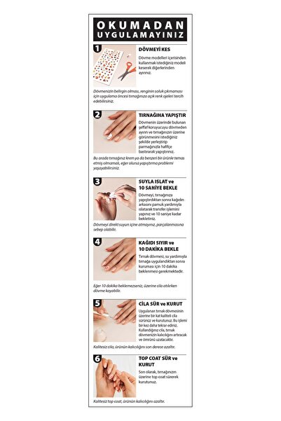 Artikel Şekil Tırnak Dövmesi, Tırnak Tattoo, Nail Art, Tırnak Sticker