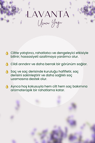 THERA BOTANICS %100 Saf Lavanta Uçucu Yağı 10 ml – Lavandula Angustifolia (Doğal & Saf İçerik)