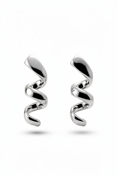 DEMOKAN أقراط نسائية مجعدة بعرض 2.5 سم