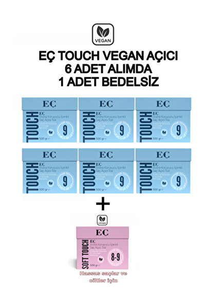 emrah çalışkan EÇ TOUCH VEGAN AÇICI / 6 AL 1 BEDELSİZ / EKTRA KORUYUCU İÇERİK...