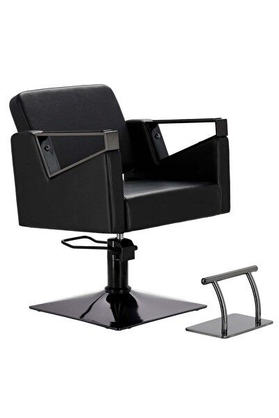 Cosmeticos Scaun de coafură, frizerie Black Tomas, pompă hidraulică, rotativ