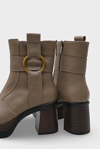 Capone Outfitters Γυναικείες μπότες με μεσαίο τακούνι με φερμουάρ στο πλάι Tiffany