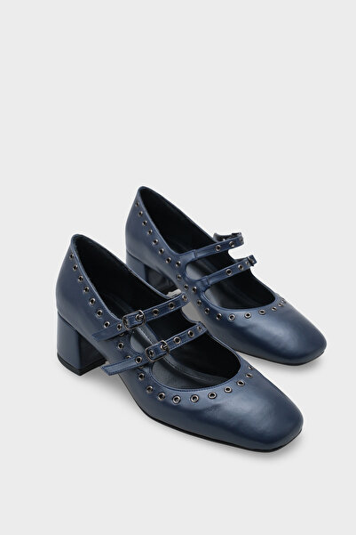 Capone Outfitters Sharona Mid Heel Strappy Studded Mary Jane Women's Shoes