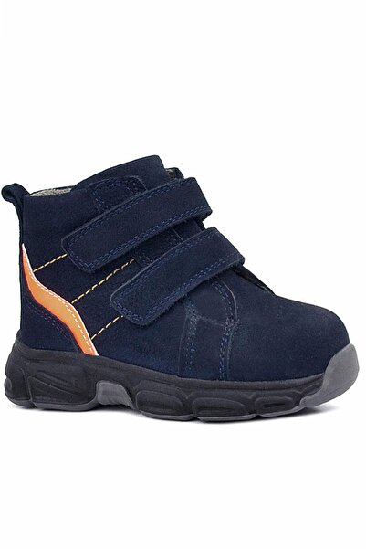 Rakerplus حذاء رياضي للأولاد من الجلد الطبيعي باللون الأزرق الداكن