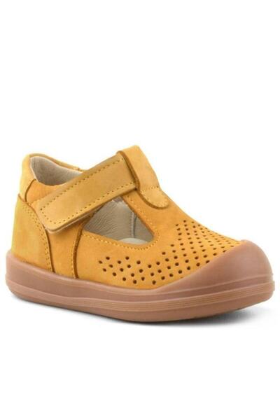 Rakerplus صنادل أطفال تشريحية من الجلد الطبيعي باللون البني الفاتح