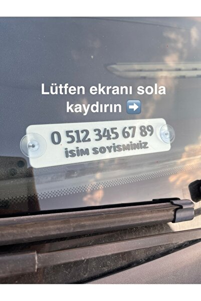 SERÜVENTR Kişiye Özel İsimli Araç Numaratörü - Vantuzlu - Kabartmalı 3D Baskı - Oto Park Numaratör