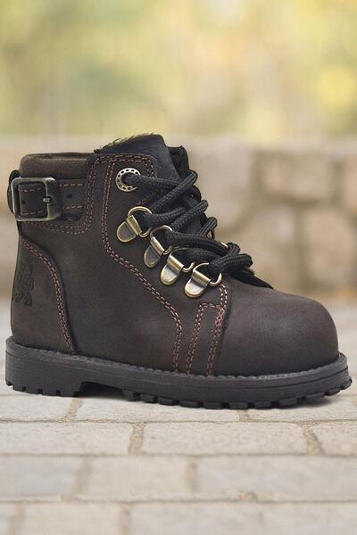 Rakerplus حذاء شتوي للأطفال بسحاب من الجلد الطبيعي من Griffon