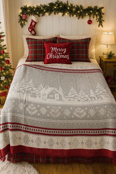 Merinos Yılbaşı Battaniyesi Pamuklu 150x200 Tek Kişilik