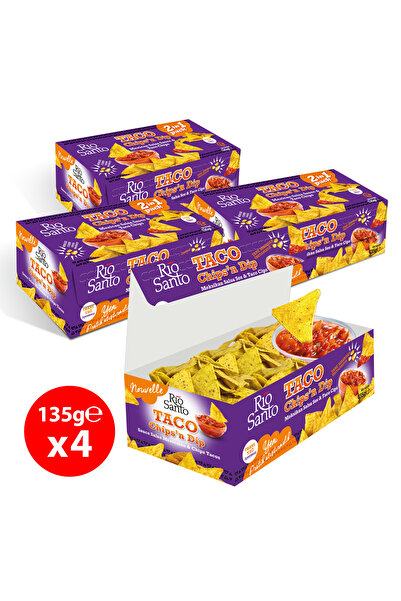 Rio Santo Taco Chips&Dip Meksikan Salsa Sos & Taco Cips 135 g x 4