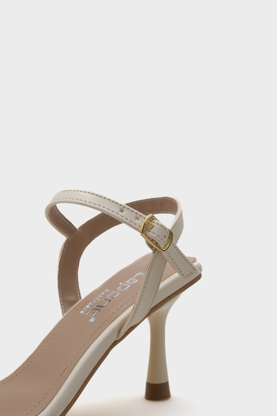 Capone Outfitters Dámské sandály Cindy Blunt Toe Heeled Kotníkový pásek