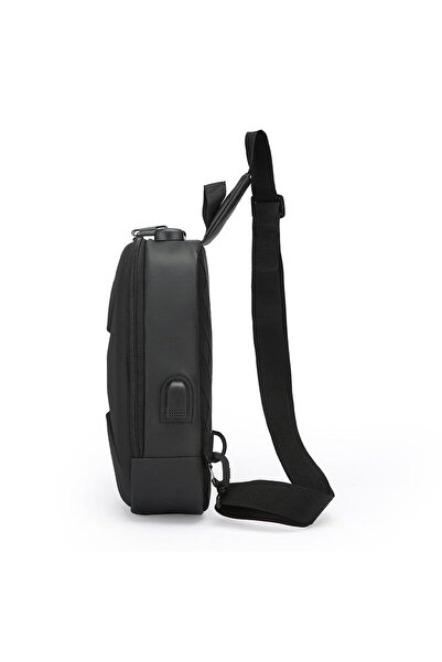 Generic Crossbody Anti-Theft Waterproof Backpack, Daily Chest Bag with USB Charger, Suitable for iPad 9.7 In