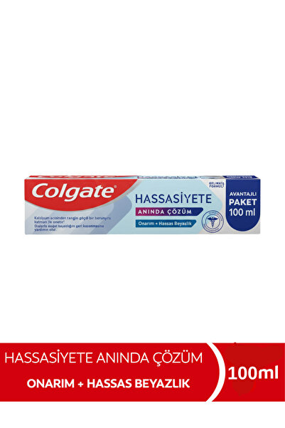 Colgate HASSASİYETE ANINDA ÇÖZÜM, ONARIM+HASSAS BEYAZLIK AVANTAJLI PAKET 100ML