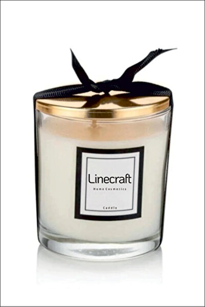 LİNECRAFT Kapaklı Black Vanilya Kokulu Bardak Mum