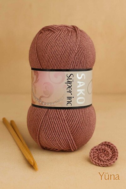 NAKO Süper İnci %25 Yün El Örgü İpi 10215 Pembe