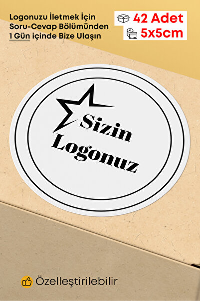 alışveriş kurdu Kişiye Özel Firma Şirket Logo Sticker Paketleme Kargo Ambalaj...