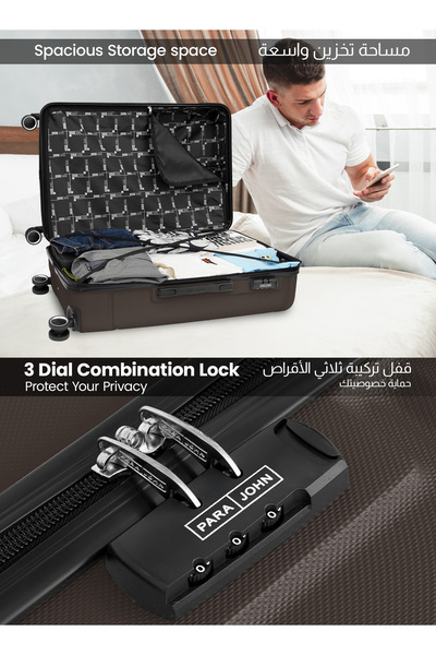 PARAJOHN Spectrum 2-piece Luggage Set Abs Hard Shell Check-in Trolley Bag With 360° Spinner Wheels & Tsa Lock