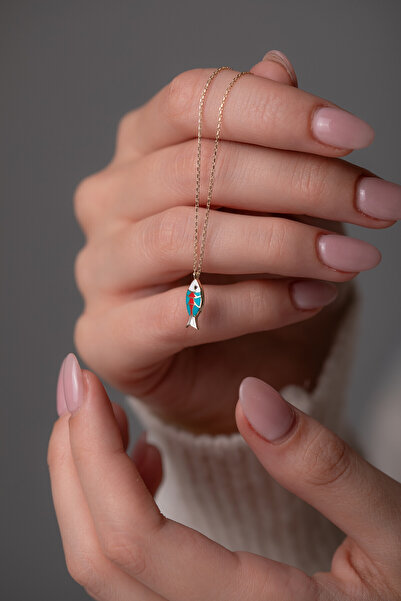 Kolyecik 14 Ayar Altın Balık Kolye