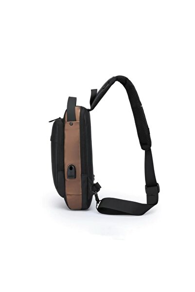 Generic Crossbody Anti-Theft Waterproof Backpack, Daily Chest Bag with USB Charger, Suitable for iPad 9.7 In