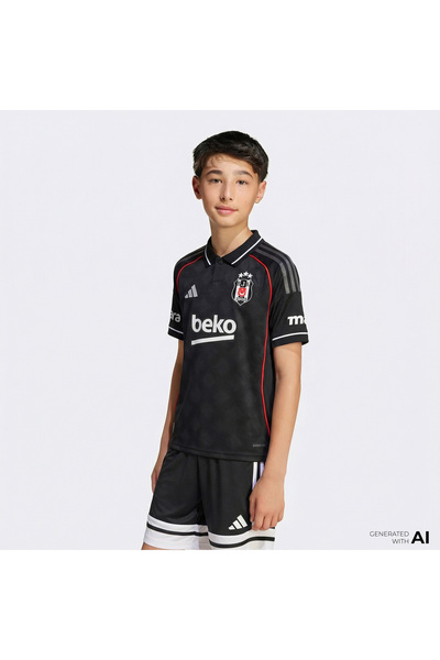 adidas Beşiktaş 25-26 Üçüncü Çocuk Siyah Futbol Forması