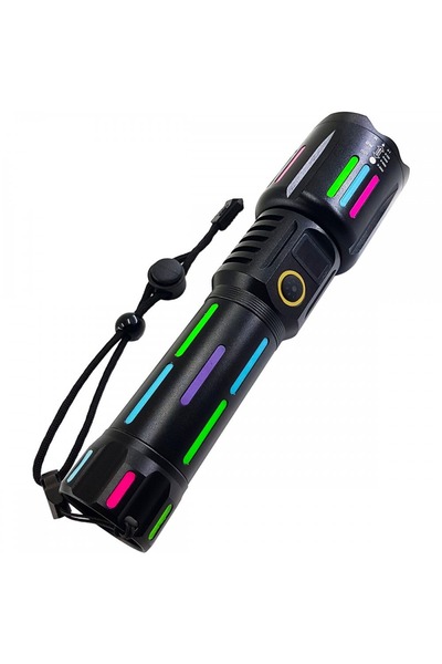 Denx مصابيح يدوية قابلة لإعادة الشحن من Bastec، عالية اللومن، مصابيح تكتيكية، بطارية 26650 لومن، إضاءة فائقة السطوع