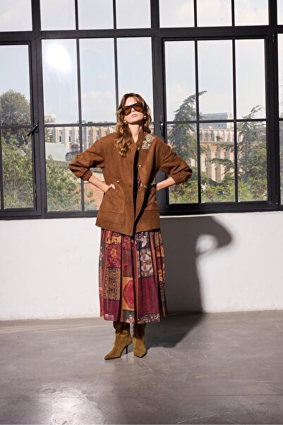 Missemramiss 4919 Taş Detay Süet Kap