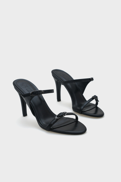 Capone Outfitters Papuci eleganti pentru femei, cu toc Lucky, cu bretele dubl...