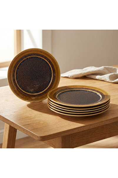 Güral Porselen Valeron 6 Pieces 27 cm Serving Plate Reactive Saura 137