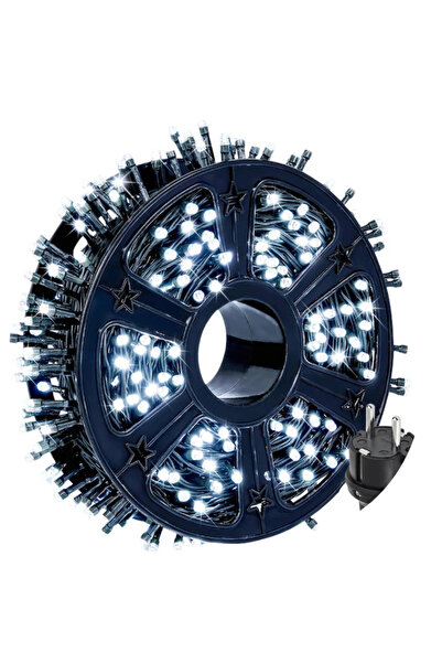 Generic Instalație de Crăciun 100 m, 1000 LED-uri, Liniară, Alb Rece, FLASH, ghirlandă lungă de lumini pentru exterior