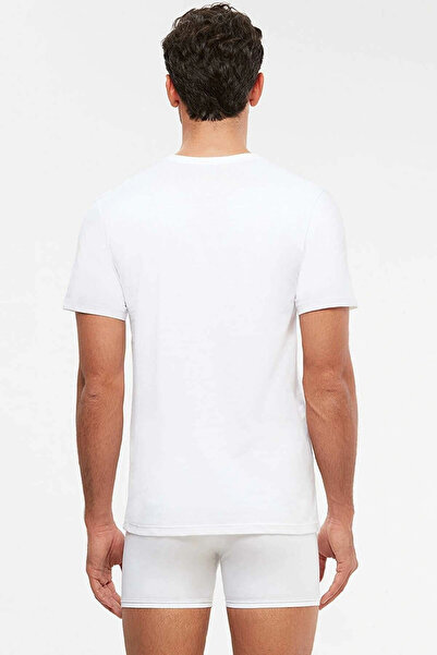 Kom Tricou pentru bărbați James White cu guler rotund - pachet de 2