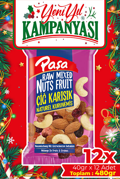 Paşa Çiğ Karışık Kuruyemiş 40 gr X 12 Adet (480 GR)