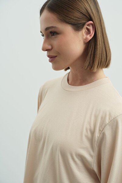 C&City Wide Sleeve Oversize 2 Pack T-Shirt 965 Beige/Brown