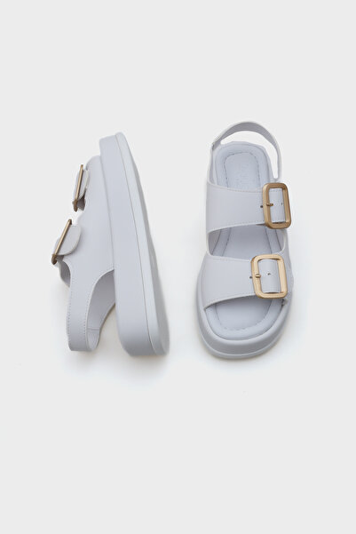 Capone Outfitters Wedge Heeled Double Strap Buckle Women's Sandals