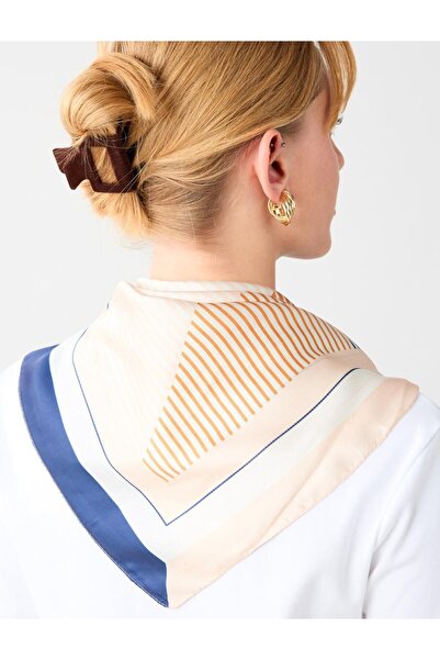 Jimmy Key Μικτό υφαντό κασκόλ με ρίγες