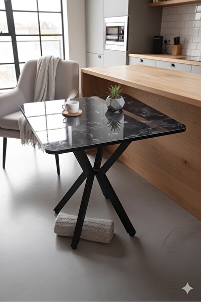 HOLLKA MUTFAK CAFE BALKON BAHÇE RESTORAN YEMEK MASASI 70X70 METAL AYAK 1.KALİTE