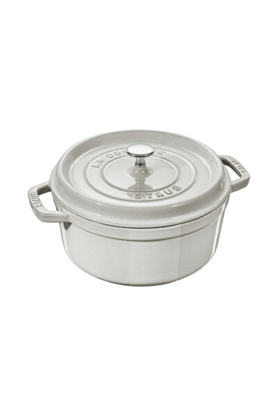 STAUB Cast Iron Pot Round 26 cm White