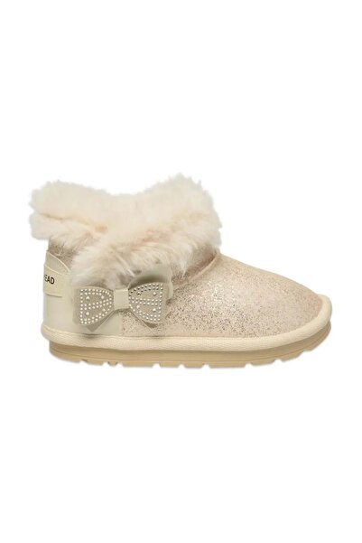 BUCKHEAD 3061 Curly Children's Feather Boots with Bow Detail