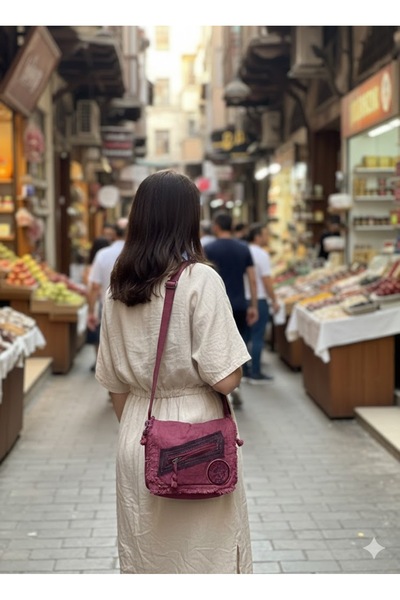 old cotton cargo Bohem/Retro Tarz Kanvas Çapraz Askılı Çanta / Laptop Çantası...